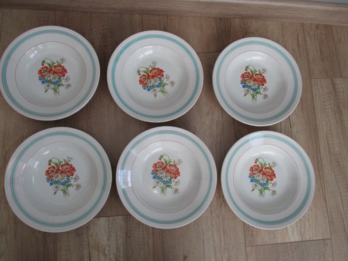 Assiettes creuses anciennes - 6,