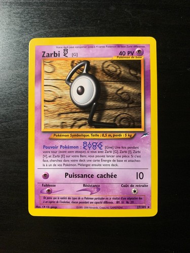 Carte pokémon zarbi g - carte, :