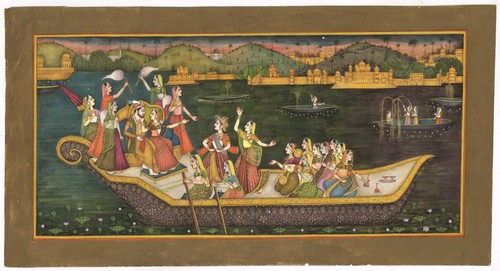 Miniature indo persane couple - miniature, indo-persane