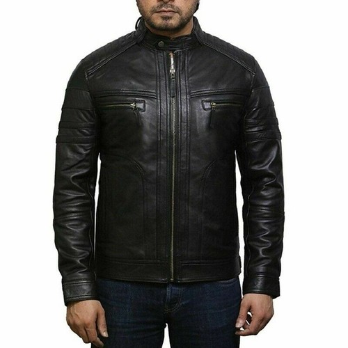 Blouson motard homme - , noir