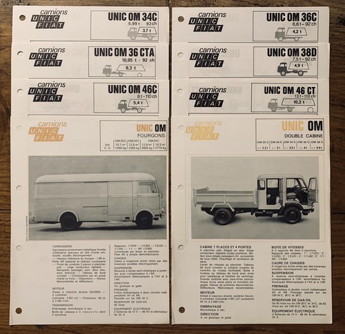 Lot brochures fiches camions - lot,