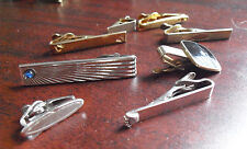 Lot of 8 Vintage Tie Clips