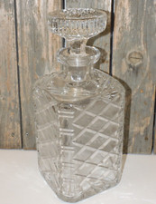 -BELLE CARAFE à WHISKY à Décanter CRISTAL taillé avec son Bouchon collection  D