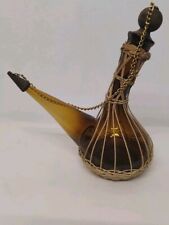 Carafe À Décanter Espagnole , Poron , Habillage Osier ( Réf : CH12 )