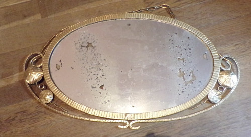 Ancien miroir art déco - ancien, métal