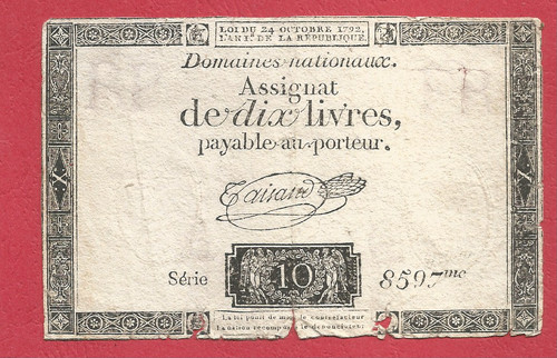 Assignat livres 24 octobre - ,