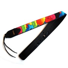 Réglable Harrier Guitare Sangle – Arc-en-Ciel Mouton Véritable Cuir Rembourré