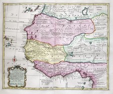 Carte Du Sahara De L'Afrique De L'Ouest Mauritanie Guinée Sénégal Sierra Leone