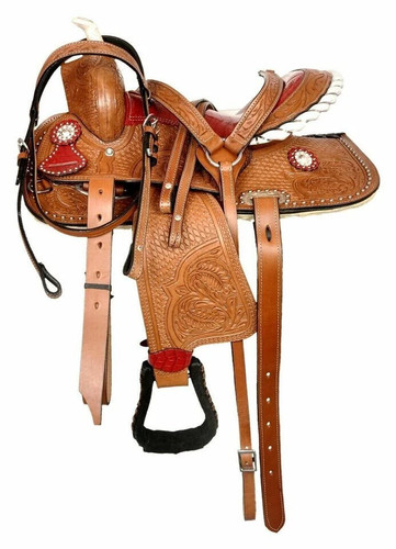 Selle cuir western barrel - en,