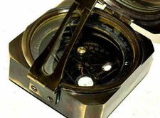 Boussole vintage en laiton Kelvin & Hughes Londres 1917 style marine nautique