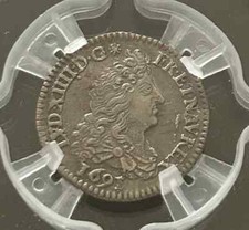 Louis XIV Douzième écu aux 8L 1er Type, 1691, Paris, SUP58, RARE