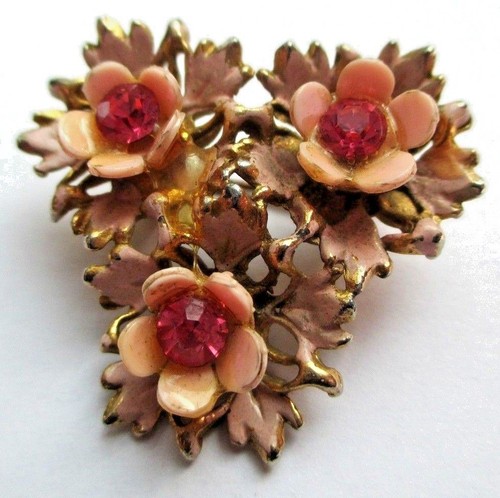 Ancienne broche couleur - , or