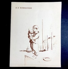 programme gala paquebot NORMANDIE FRENCH LINE CGT 1937  œuvres de la mer  CHANEL