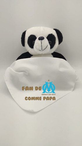 Peluche ours panda - bandana, om