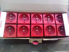 10 x Mosaic DLP prise de courant détrompé rouge 45 2p+t  LEGRAND 74192