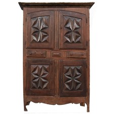 Armoire époque XVIIIème noyer pointe de diamants