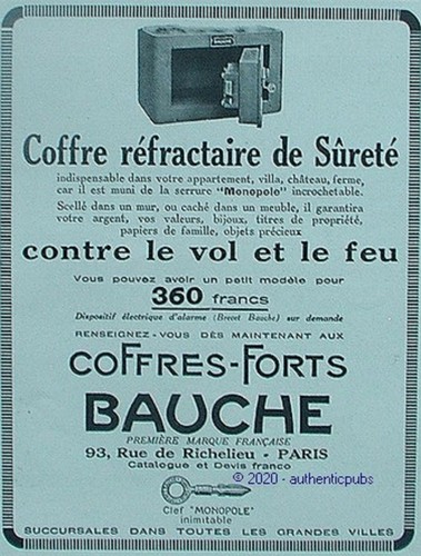 Publicite bauche coffres forts - coffres,