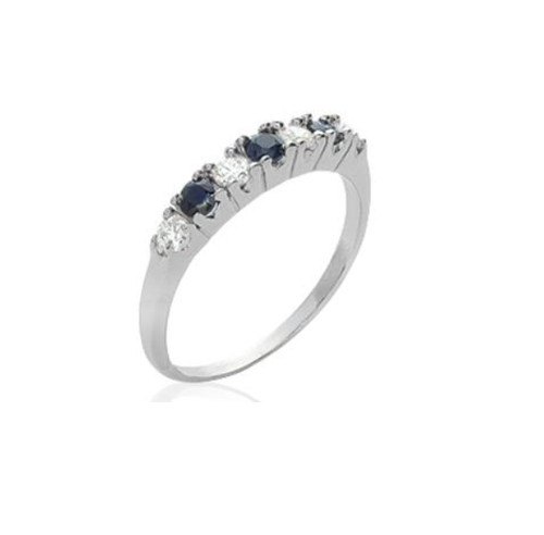 Bague alliance pierres saphirs - bague,