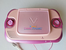 VTECH Vsmile Cyber Pocket - Console rose avec pochette et 4 jeux