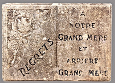 Plaque funéraire marbre art - plaque,
