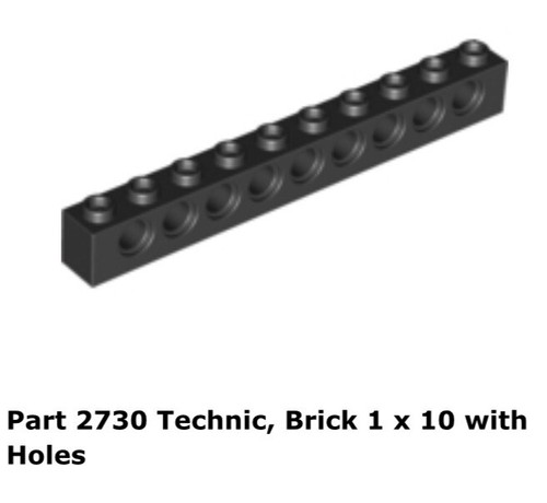 Lego 2730 black technic - 1x,