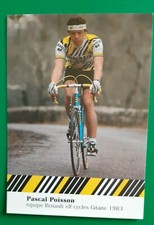 CYCLISME carte cycliste PASCAL POISSON équipe RENAULT elf GITANE 1983