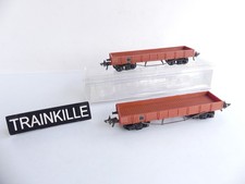 727 / 7270 HORNBY FRANCE HO / 2 WAGONS PLAT A BOGIES ATTELAGES METAL