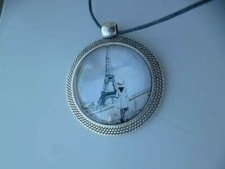 collier argent cabochon vélo
