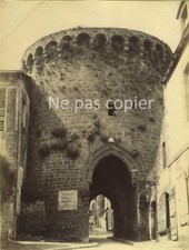 DINAN vers 1880 porte de Jerzual photo 27,4 x 20,7 cm Bretagne