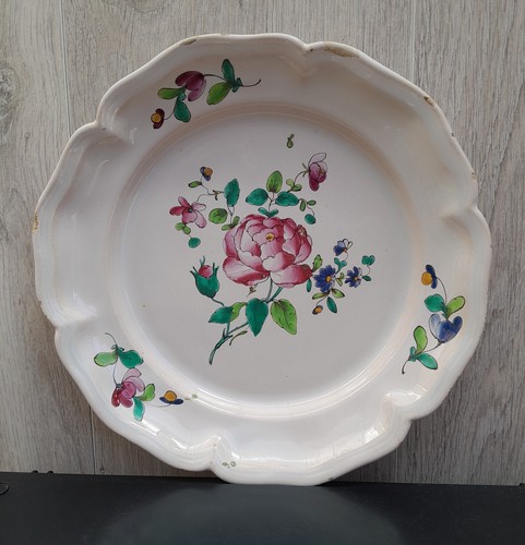 Assiette 18ème rose - assiette,