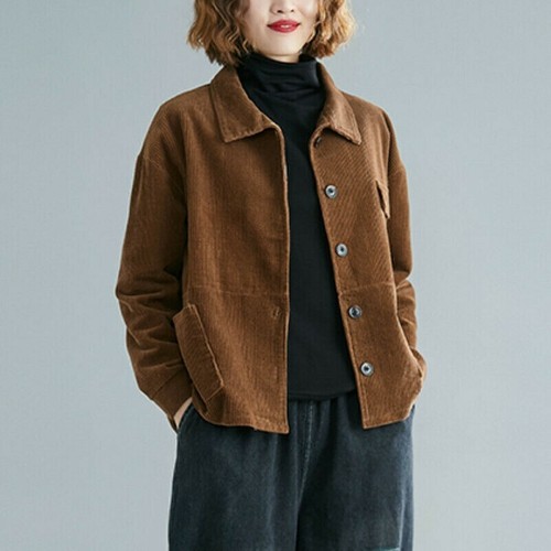 Femme velours manteau poches - femme,