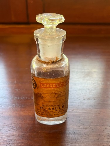 Ancien petit flacon verre - ancien, en