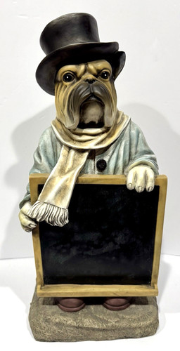 Bulldog top hat scarf coat - top,