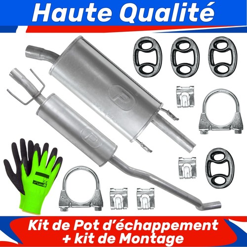 Kit pot échappement pour - de,