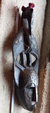 Ancien MASQUE Africain Marka Mali bois cuivre 47 cm