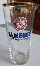 VERRE A BIÈRE EMMAILLÉ. LA MEUSE SES BIÈRES FINES