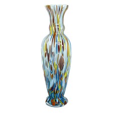 Murano Vase en Verre Bleu