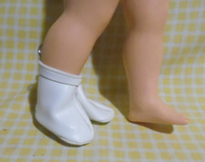 🦁 MODE ET TRAVAUX  POUPEE FRANCOISE CHAUSSURE BOTTE TOUTE BLANCHE 80s NEUVE