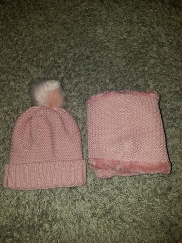 Girl pink waffle knit - pink, knit/fleece