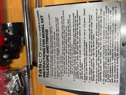 Vintage tasco 55t telescope - vintage,