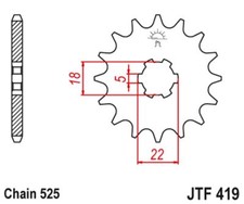 PIGNON AVANT JT 419 15 Dent
