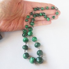 ANCIEN Collier MALACHITE -