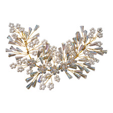 Ensemble de mariage accessoires pour cheveux de mariée à fleurs ethniques...