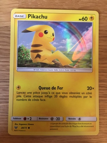 Carte pokémon holo pikachu - carte,