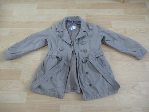 Manteau veste trench bleu gris