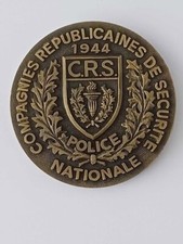 Médaille en bronze  /  Police Nationale/ CRS / 1944