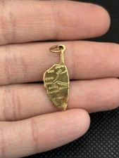 Ancien Pendentif En Plaqué Or Forme Continent Corse