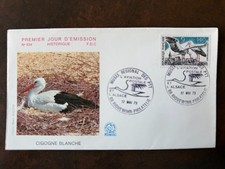 Enveloppe 1er Jour first timbre 1973 RIQUEWIHR cigognes ALSACE storks Störche