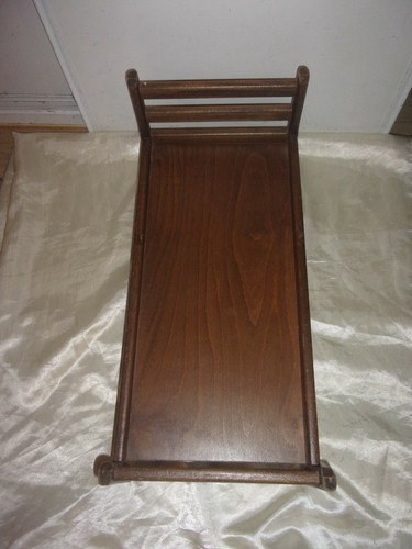 Ancien lit poupée - ancien, bois