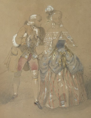 Tableau dessin xixeme - dessin, signé